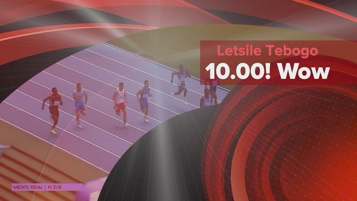 'Video thumbnail for 10.00 by Letsile Tebogo in the heats wow!'