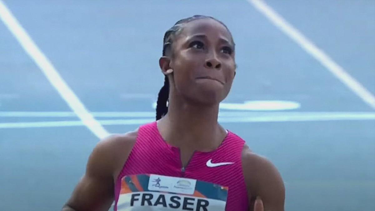 'Video thumbnail for Shelly-Ann Fraser-Pryce runs 10.67 at the Istvan Gyulai Memorial 2022'