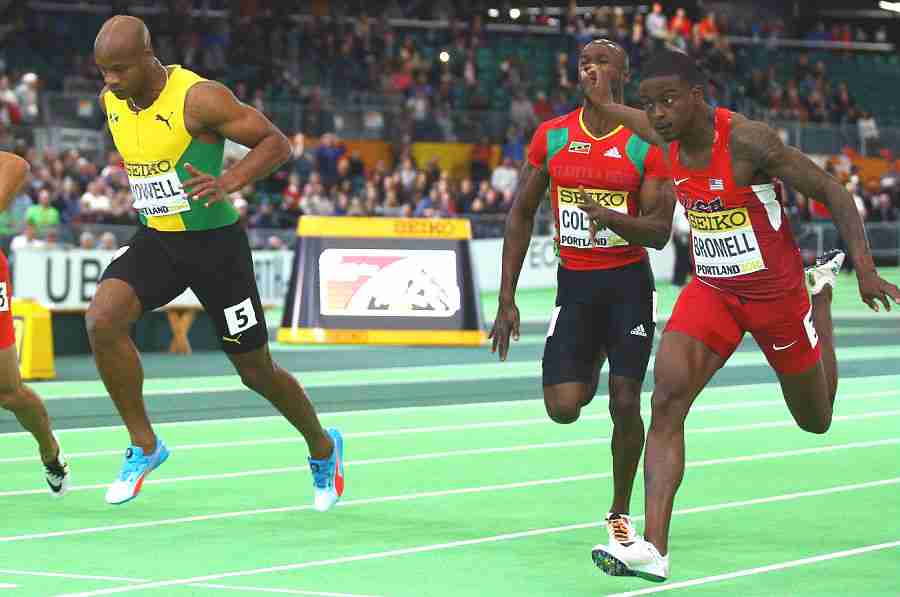 Asafa Powell and Trayvon Bromell