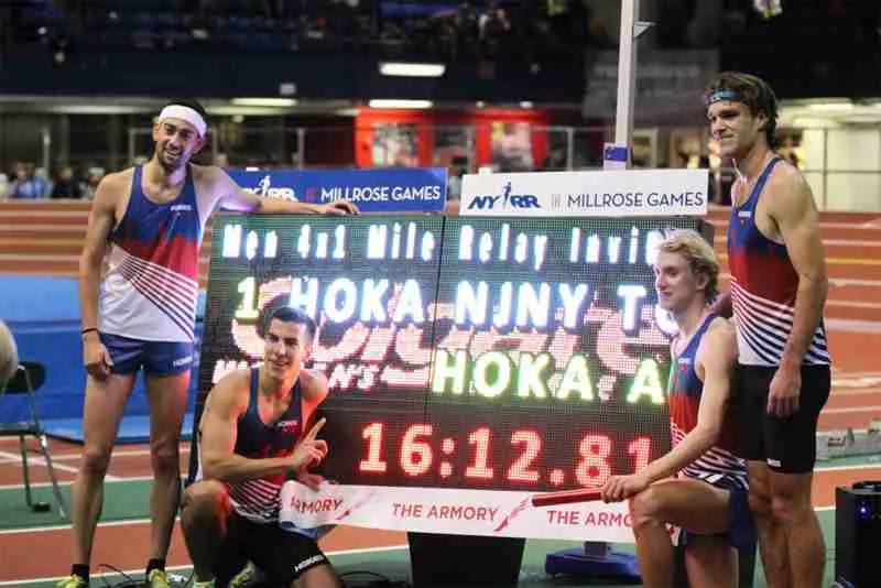 4x mile world record team