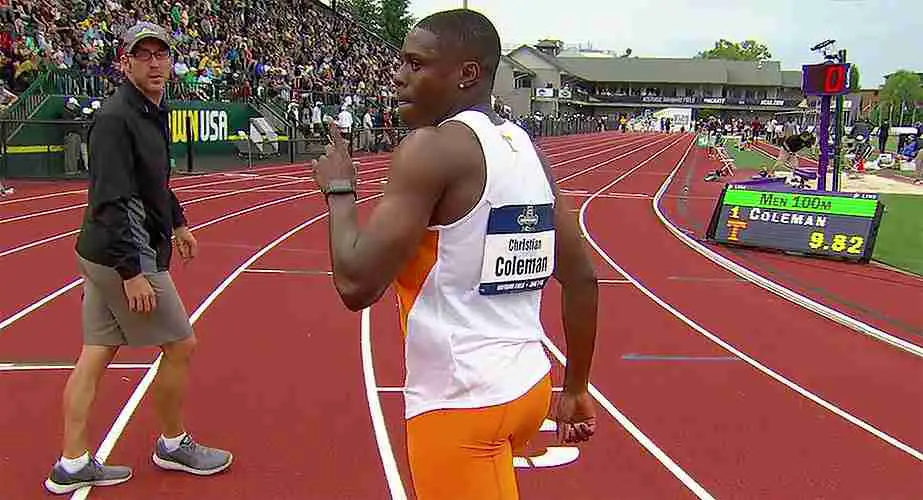 Tennessee’s Christian Coleman Smashes Collegiate 100m Record