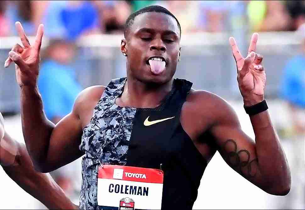 Christian Coleman Leads Birmingham Diamond League 100m Field
