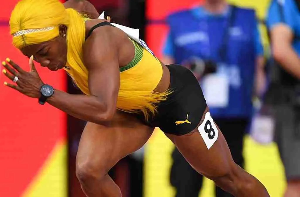 Shelly-Ann Fraser-Pryce at Doha World Championships