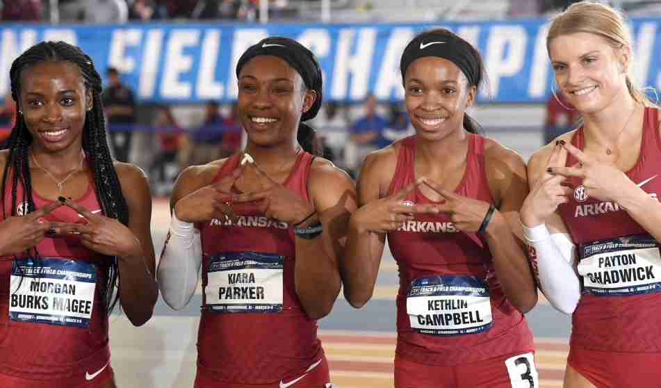 Arkansas women's track and field team members