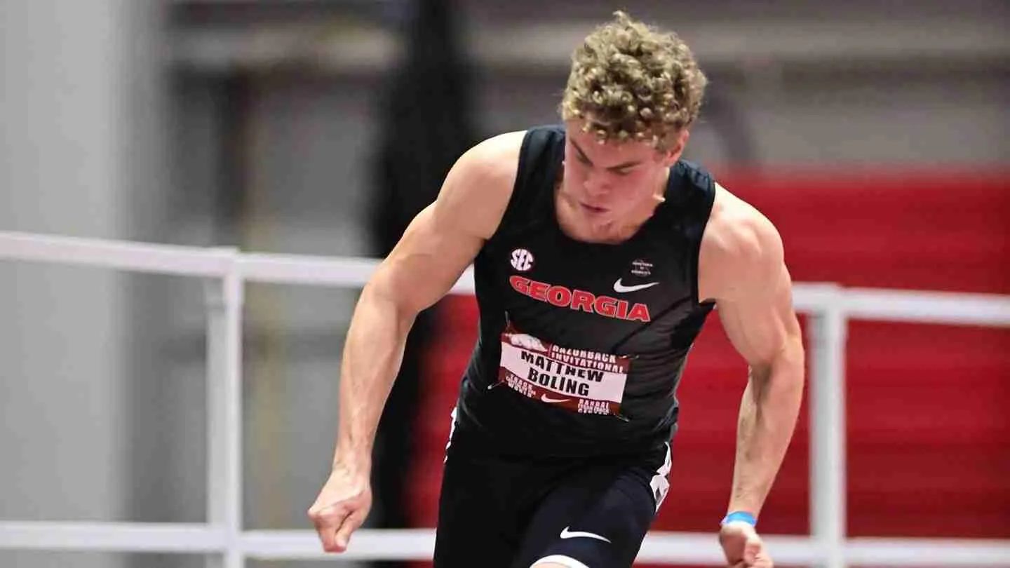 Georgia Sprinter Matthew Boling Repeats As SEC Runner of the Week