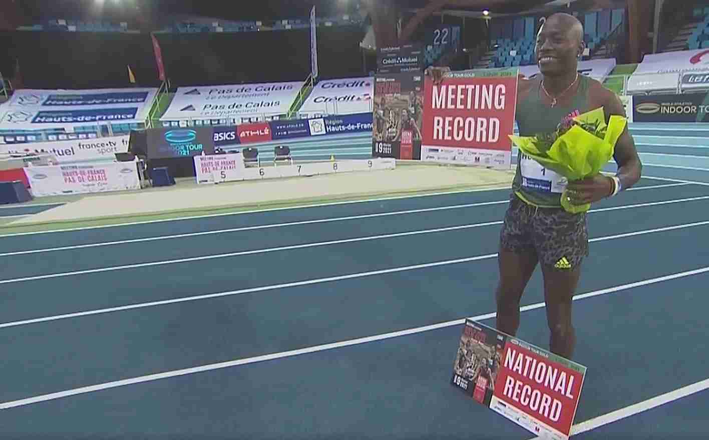Grant Holloway sets USA record in Lievin