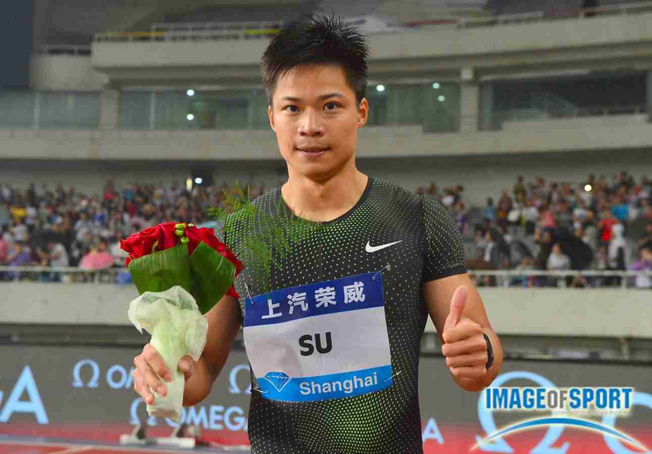 Su Bingtian of China wins the men's 60m