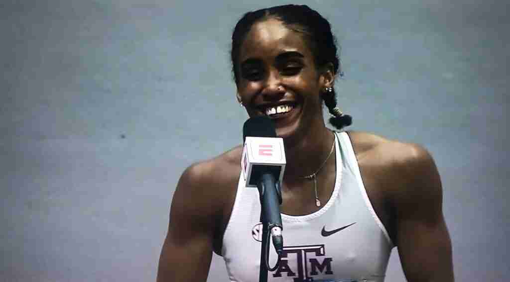 Tyra Gittens of Texas A&M NCAA Indoor record