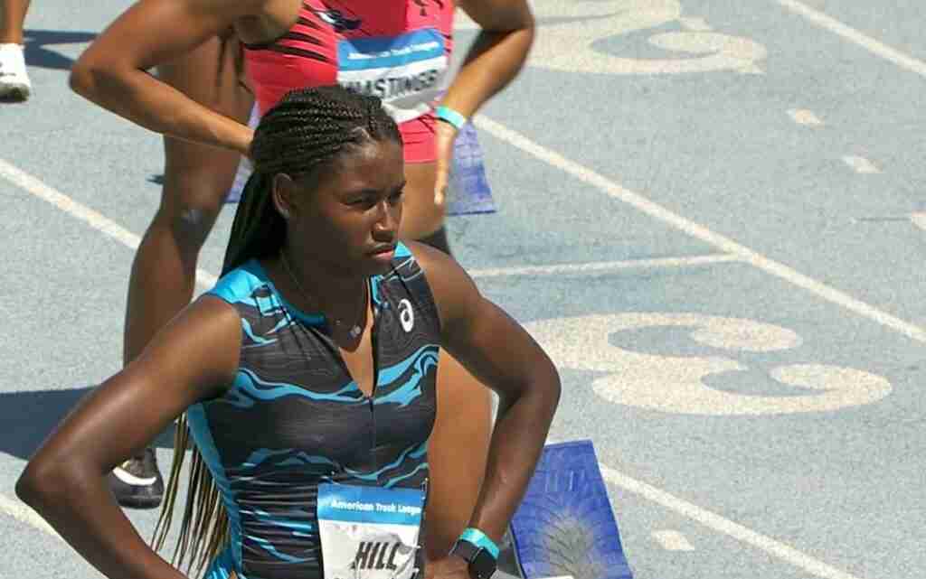 Candace Hill of USA at American Track League in Los Angeles