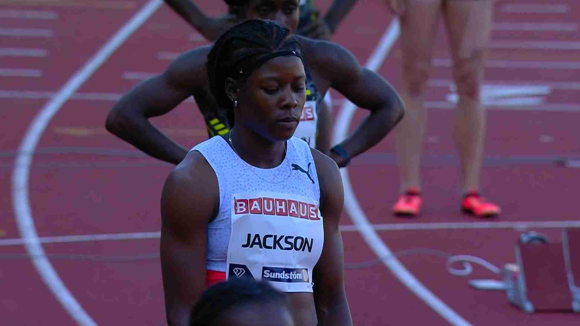 Jamaican-Shericka-Jackson-at-the-2021-Diamond-League-meeting-in-Stockholm