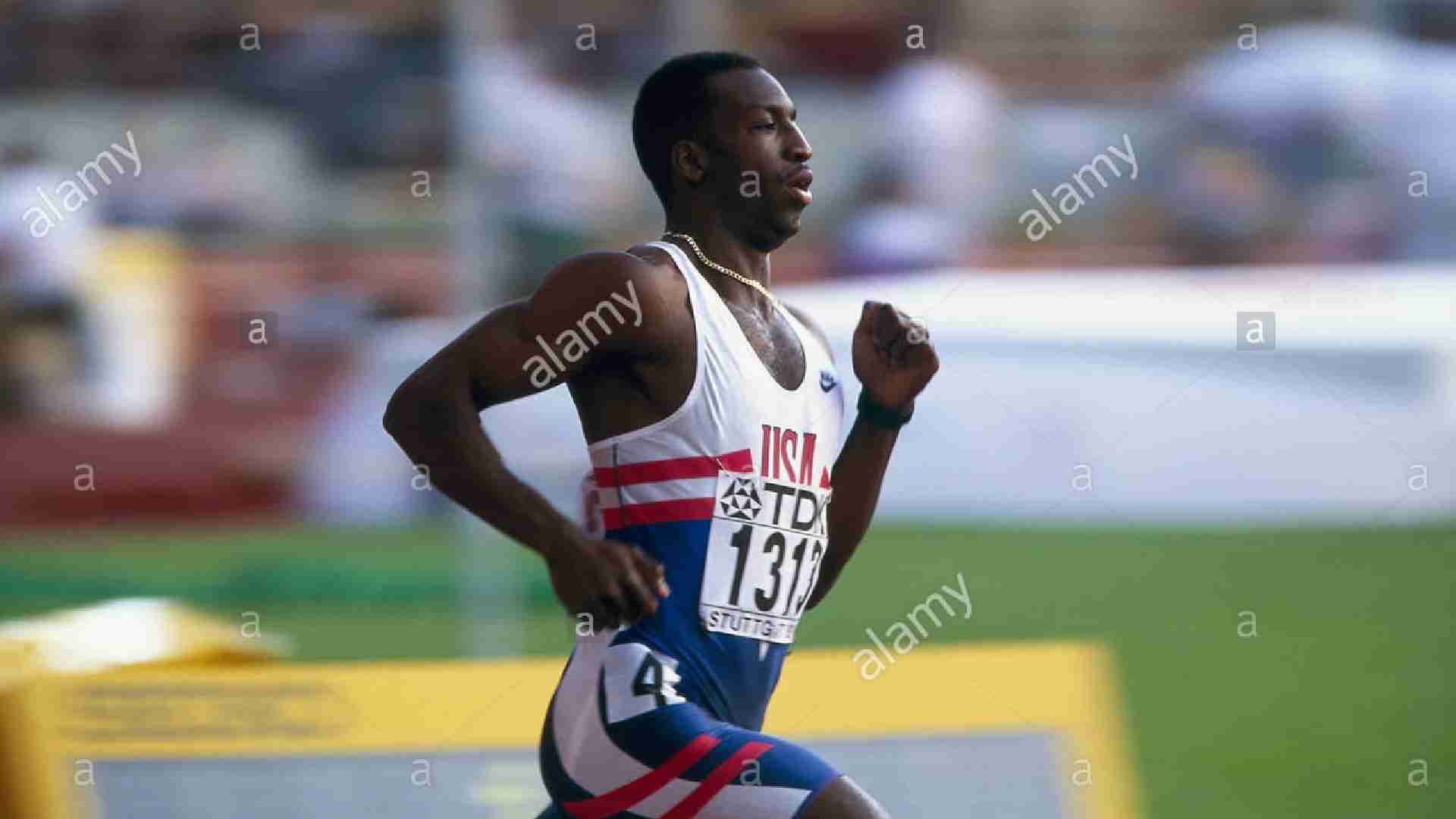 Michael Johnson in the men's 400m