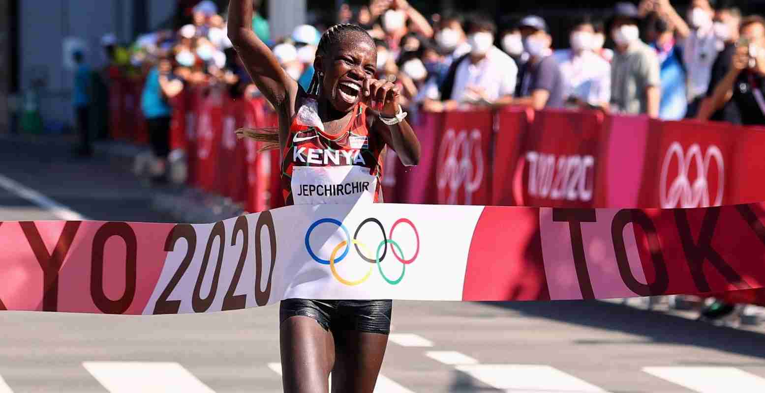 Peres Jepchirchir of Kenya wins Tokyo Olympic marathon gold