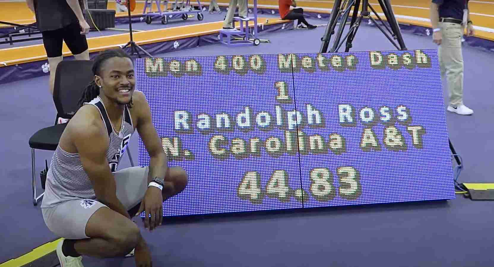 [Video]: Randolph Ross runs world-leading 44.83 at Tiger Paw Invitational