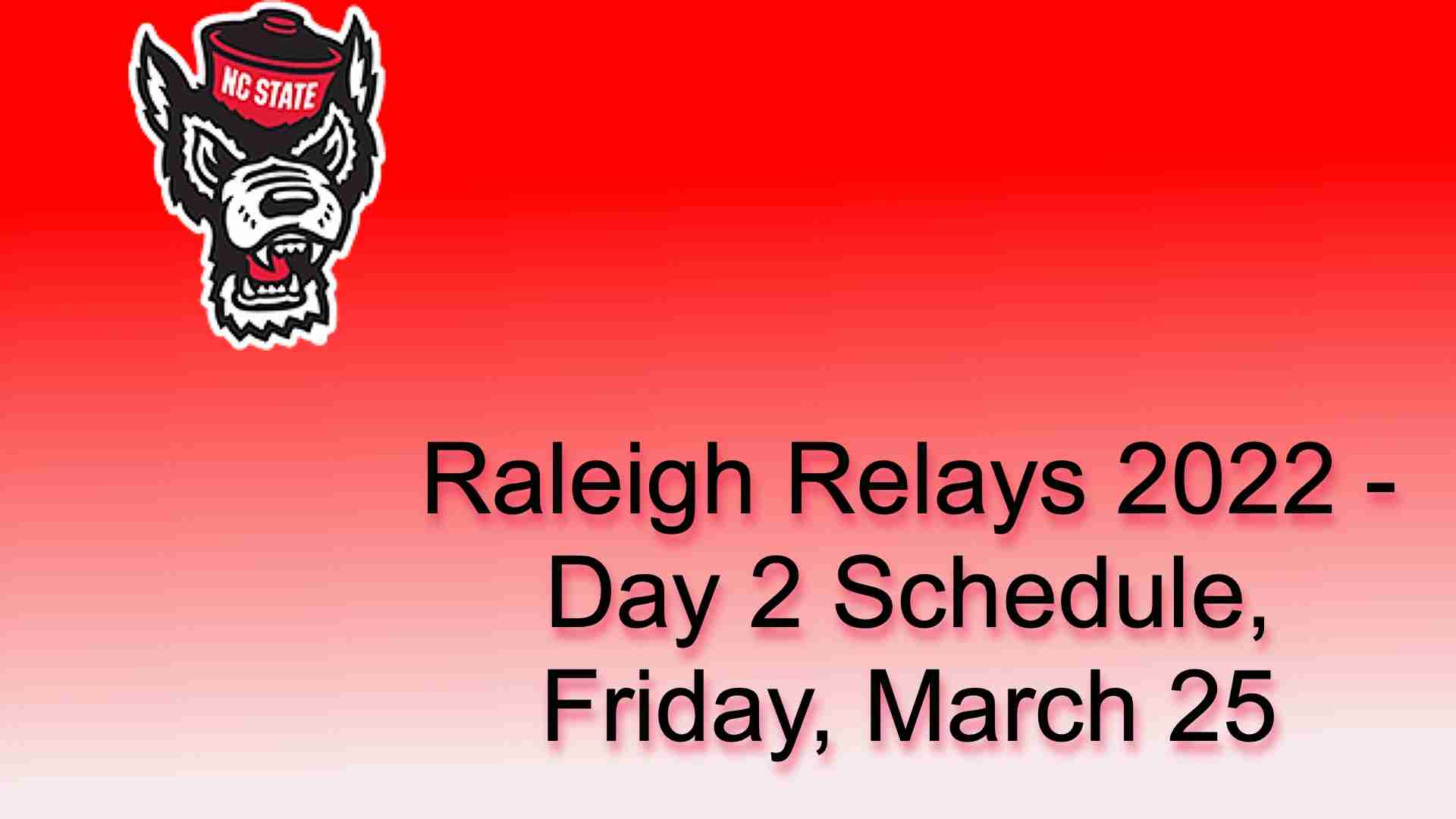 Raleigh Relays 2022 day 2 order of events, live results