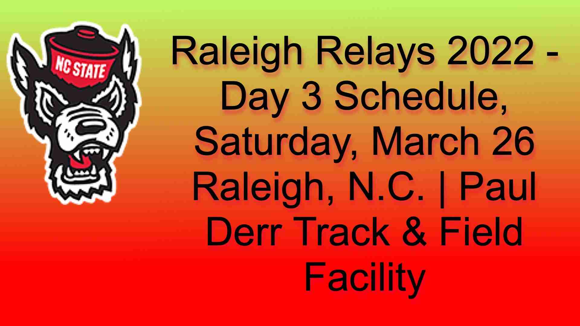 Day 3 – Raleigh Relays 2022 schedule, live results, how to watch live