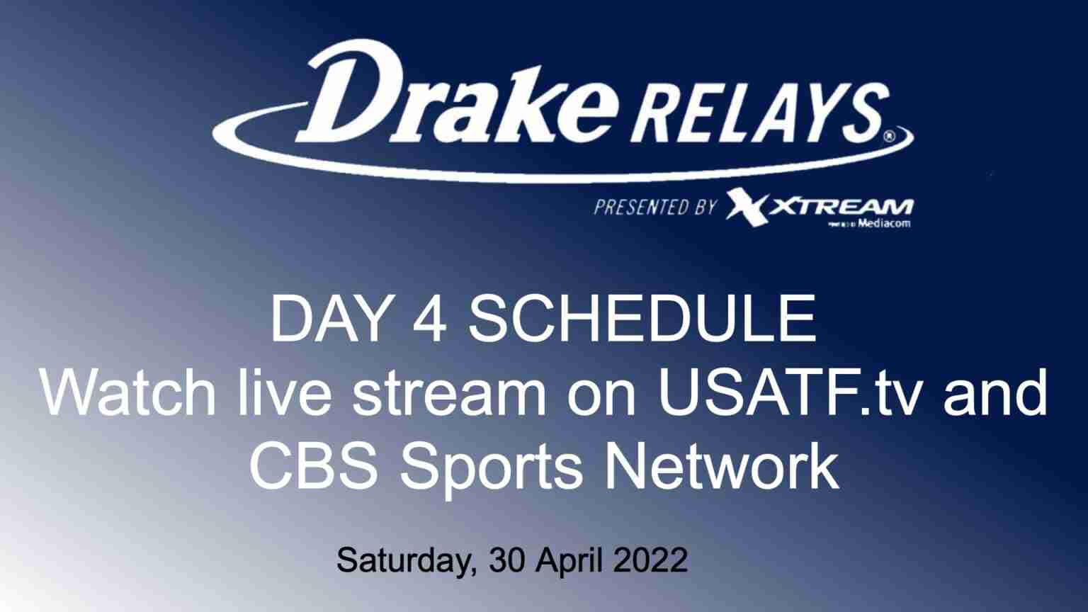 Drake Relays 2022 order of events schedule Day 4; how to watch