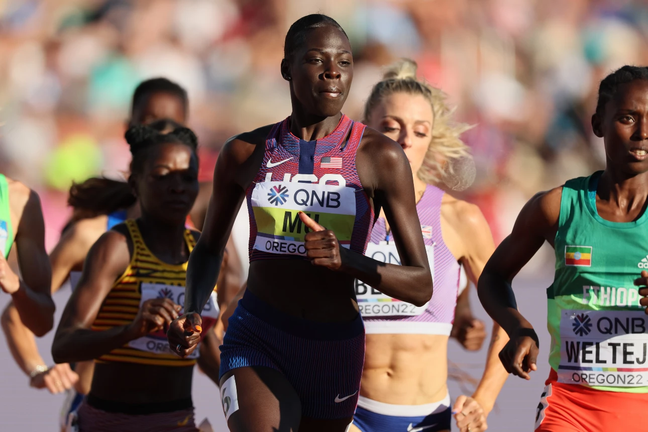 Athing Mu in the women's 800m at the World Athletics Championships 800 results