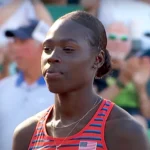 Athing Mu in the women's 800m heat at the World Athletics Championships 2022