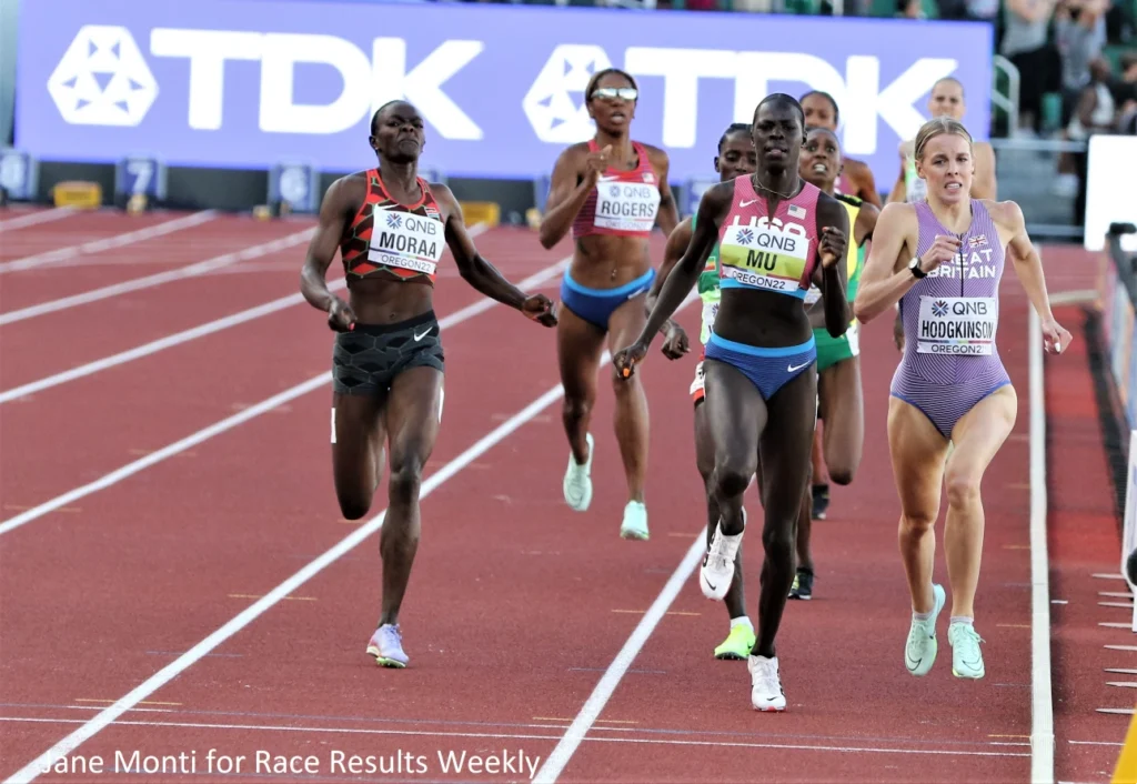 Athing Mu with Keely Hodgkinson battles in 800m final at World Athletics Championships 2022