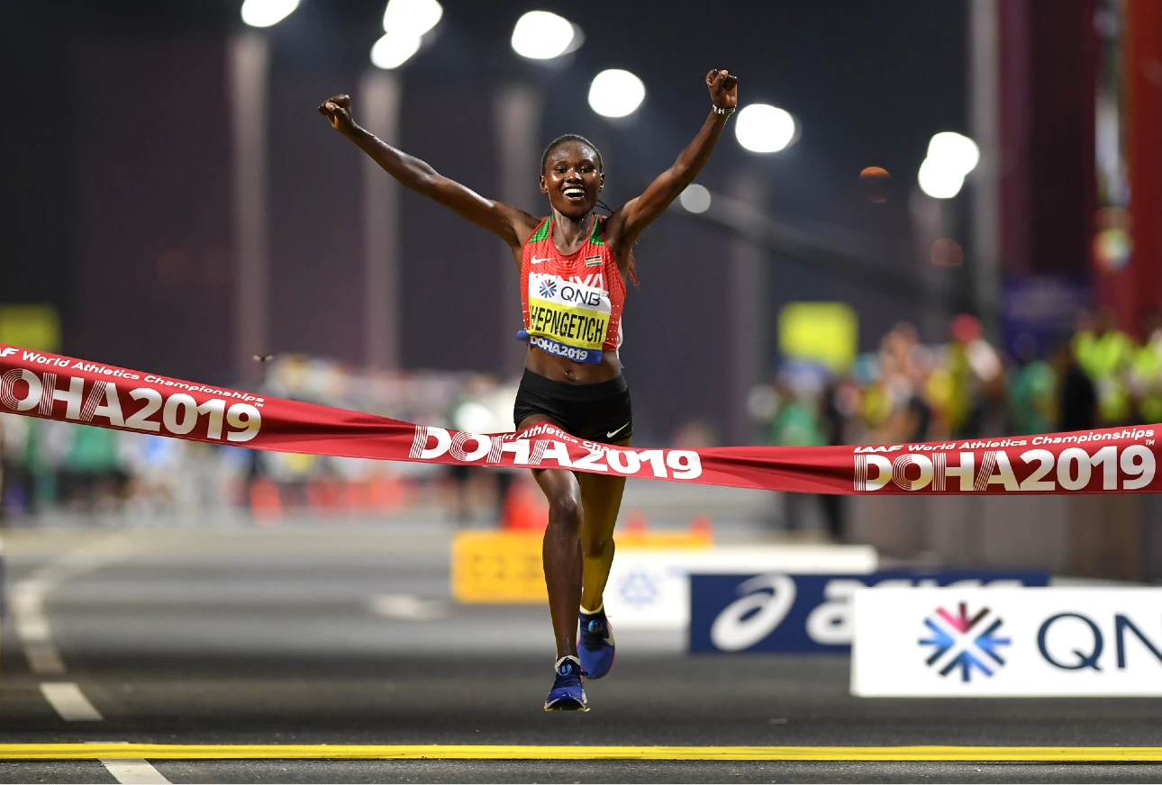 Chepngetich Ruth Winning 2019 WCA Marathon 27