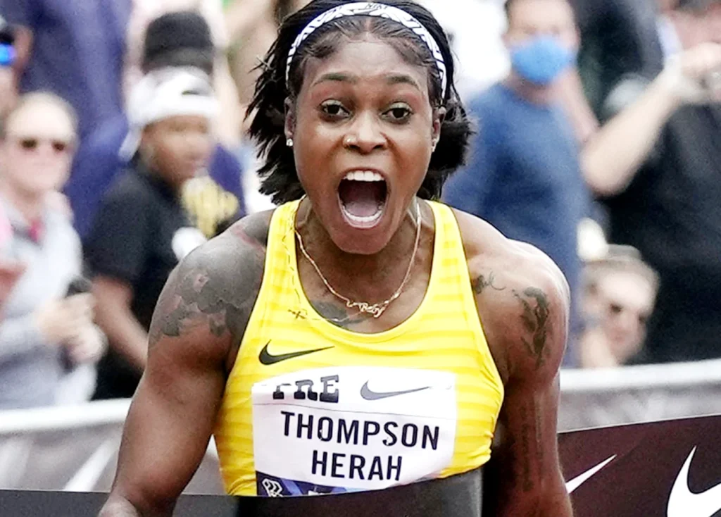 Elaine-Thompson-Herah-wins-100m-Prefontaine-Classic-2021