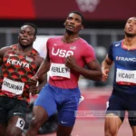 Fred Kerley of USA at the Tokyo Olympic Games 2022