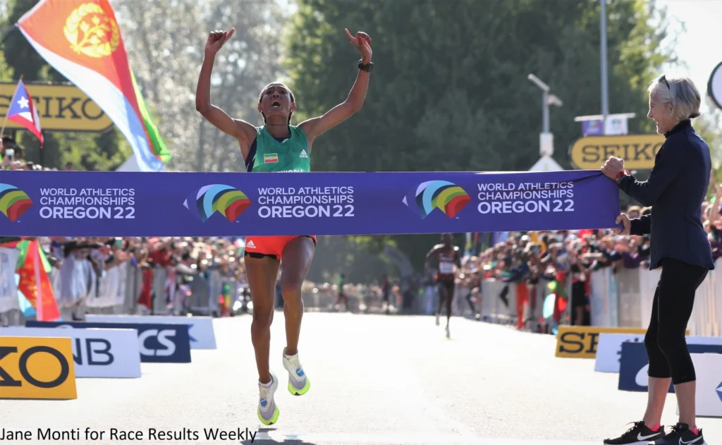 Gotytom Gebreslase wins the 2022 World Athletics Championships women's marathon