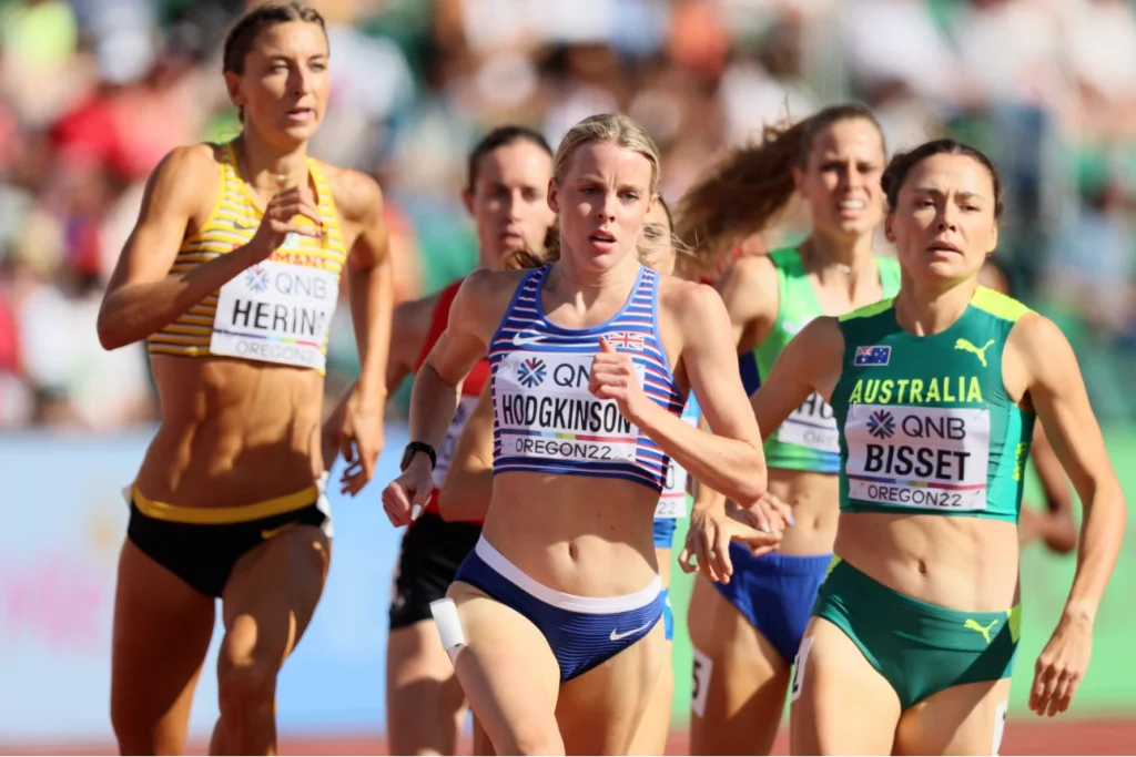 Keely Hodgkinson of Great Britain in the Women's 800m at the World Athletics Championships 2022