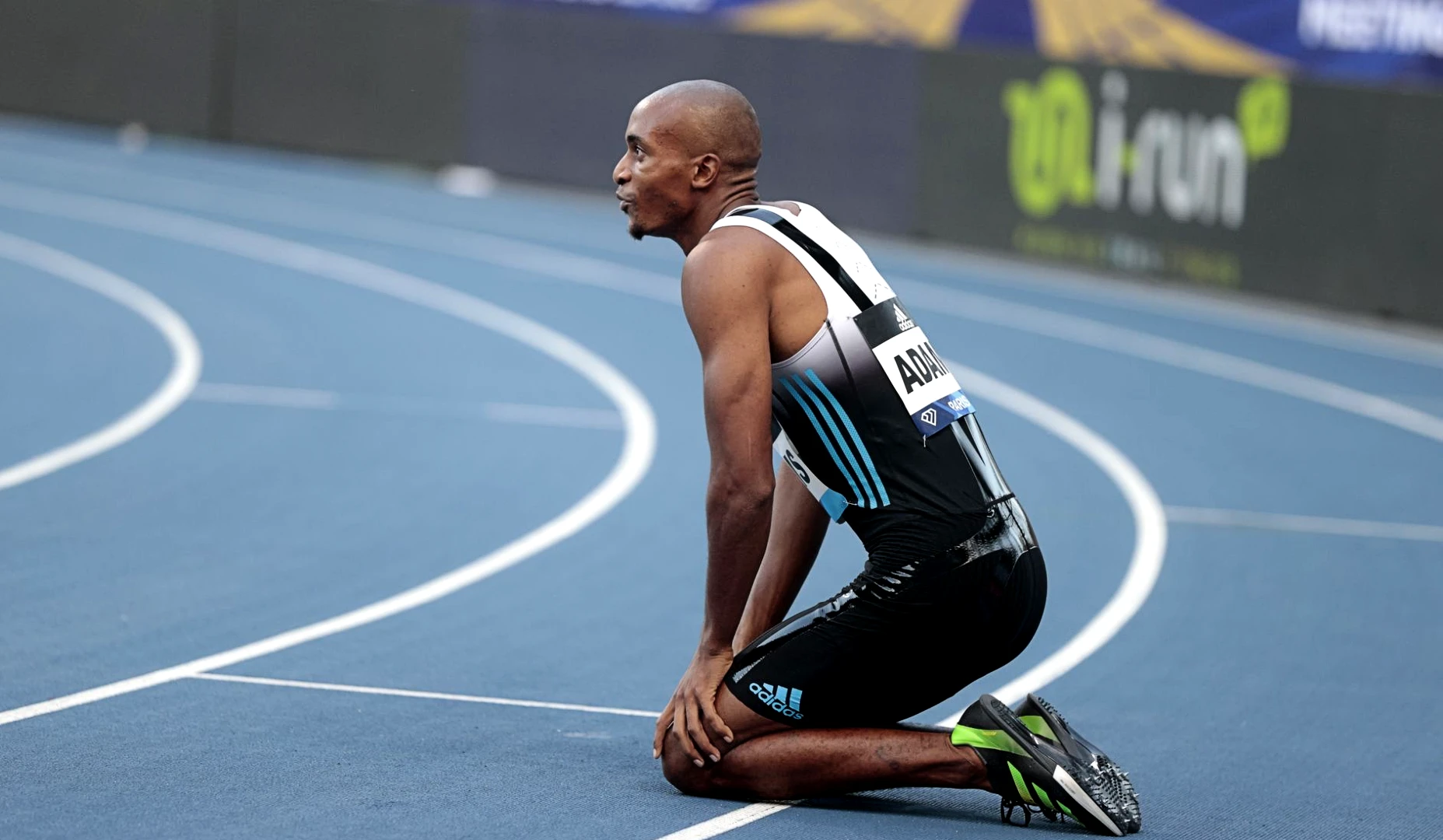 Luxolo Adams of South Africa at the Paris Diamond League meeting 2022