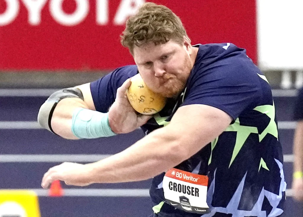 Ryan Crouser in-the-shot-put-at-the USATF Indoor Championships 2022