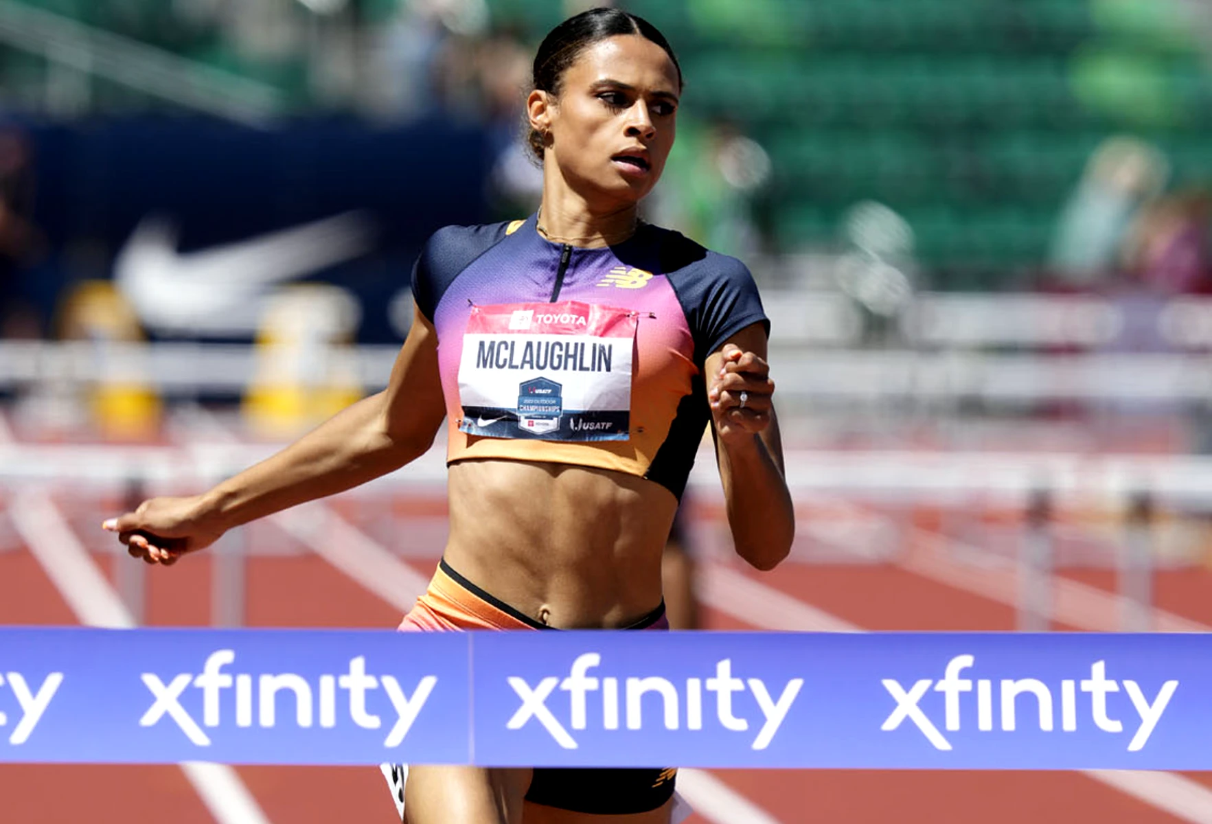 Sydney McLaughlin-Levrone at the USATF Outdoor Championships 2022