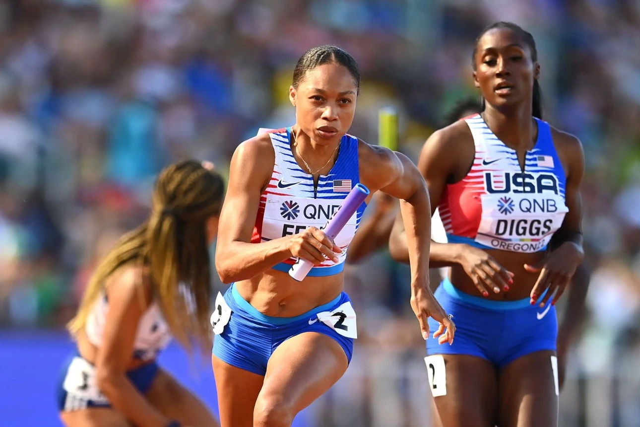 World Athletics Championships 2022 women's 4x400m relay Allyson Felix