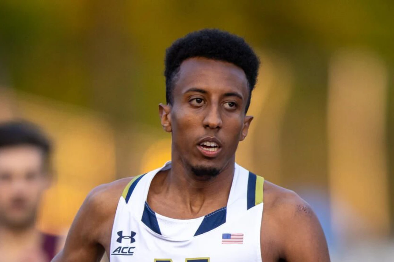 Yared Nuguse running in the men's 1500m