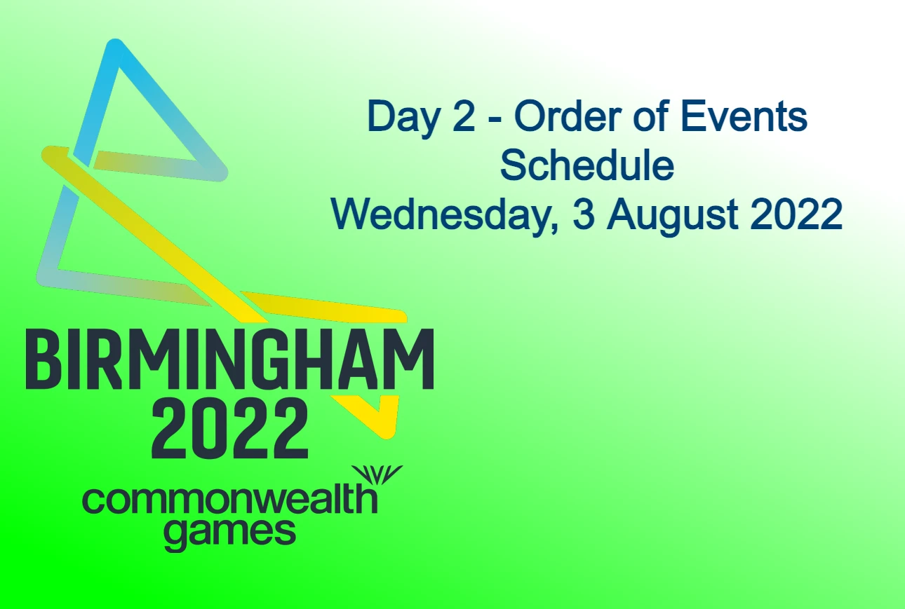 Day 2 Commonwealth Games 2022 track and field order of events schedule on Aug