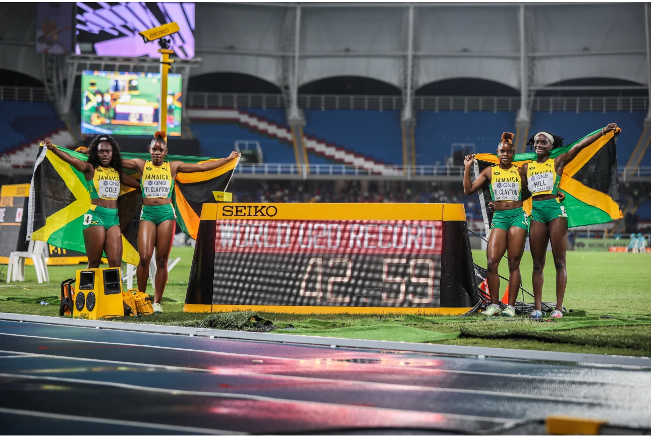 Video Jamaica breaks world U20 4x100m world record World U20