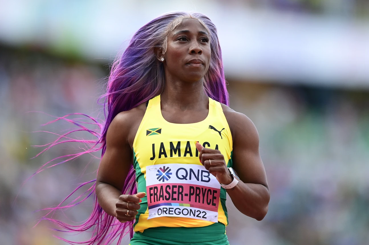 Shelly-Ann Fraser-Pryce at the World Athletics Championships 2022 in Oregon