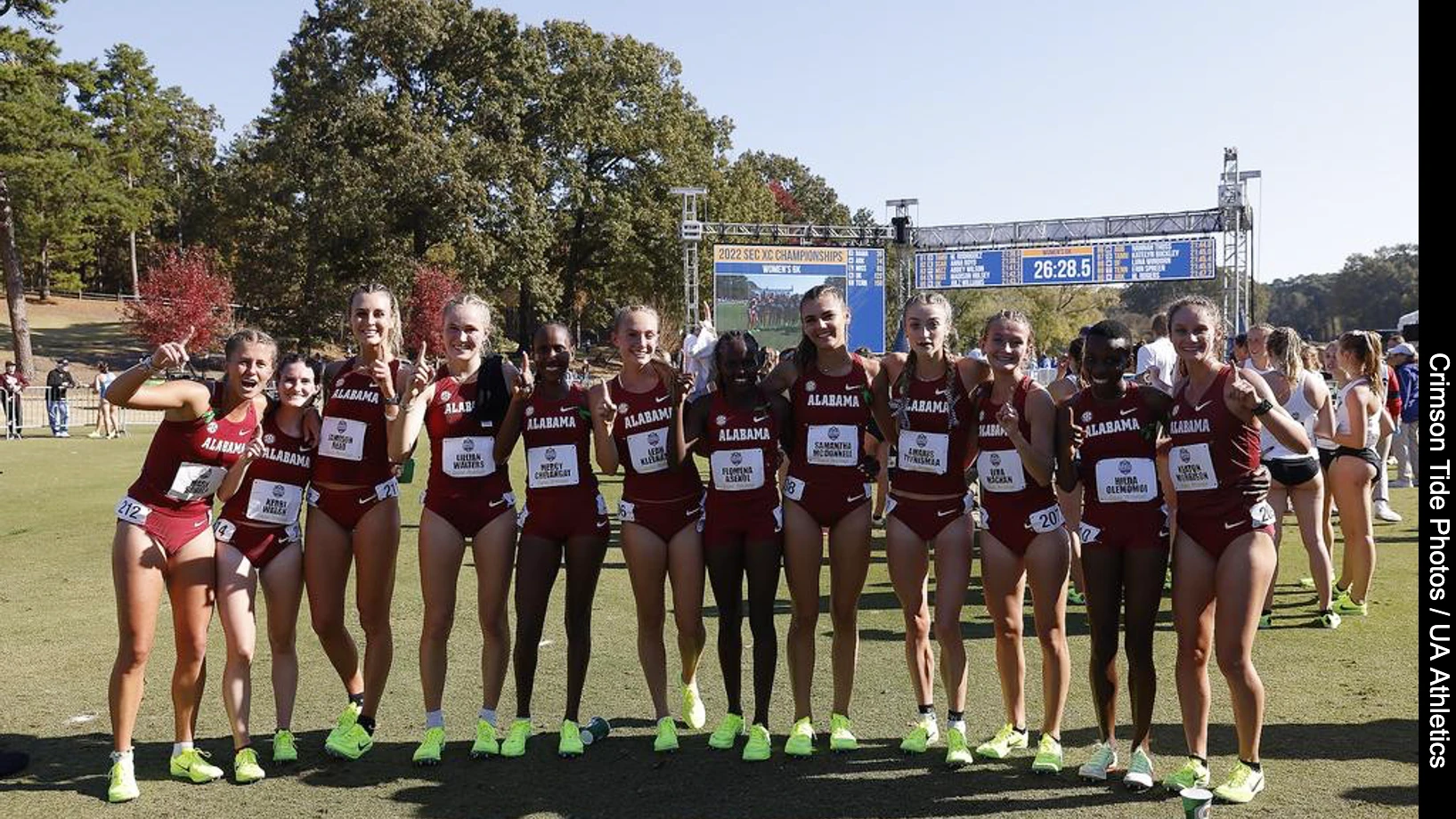 SEC Cross Country Championships 2022 Results; Alabama Sweeps Team