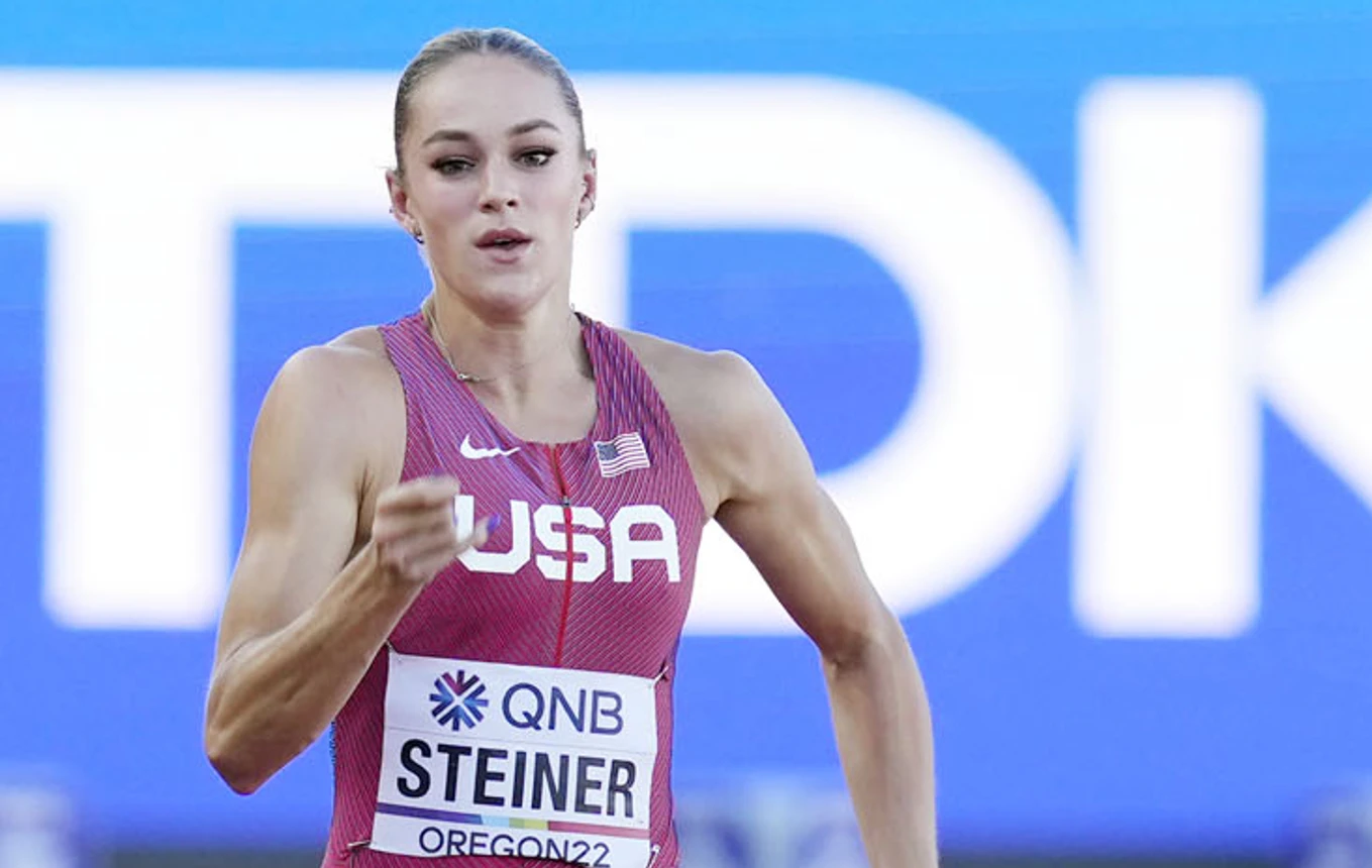 Abby Steiner at the 2022 World Athletics Championships