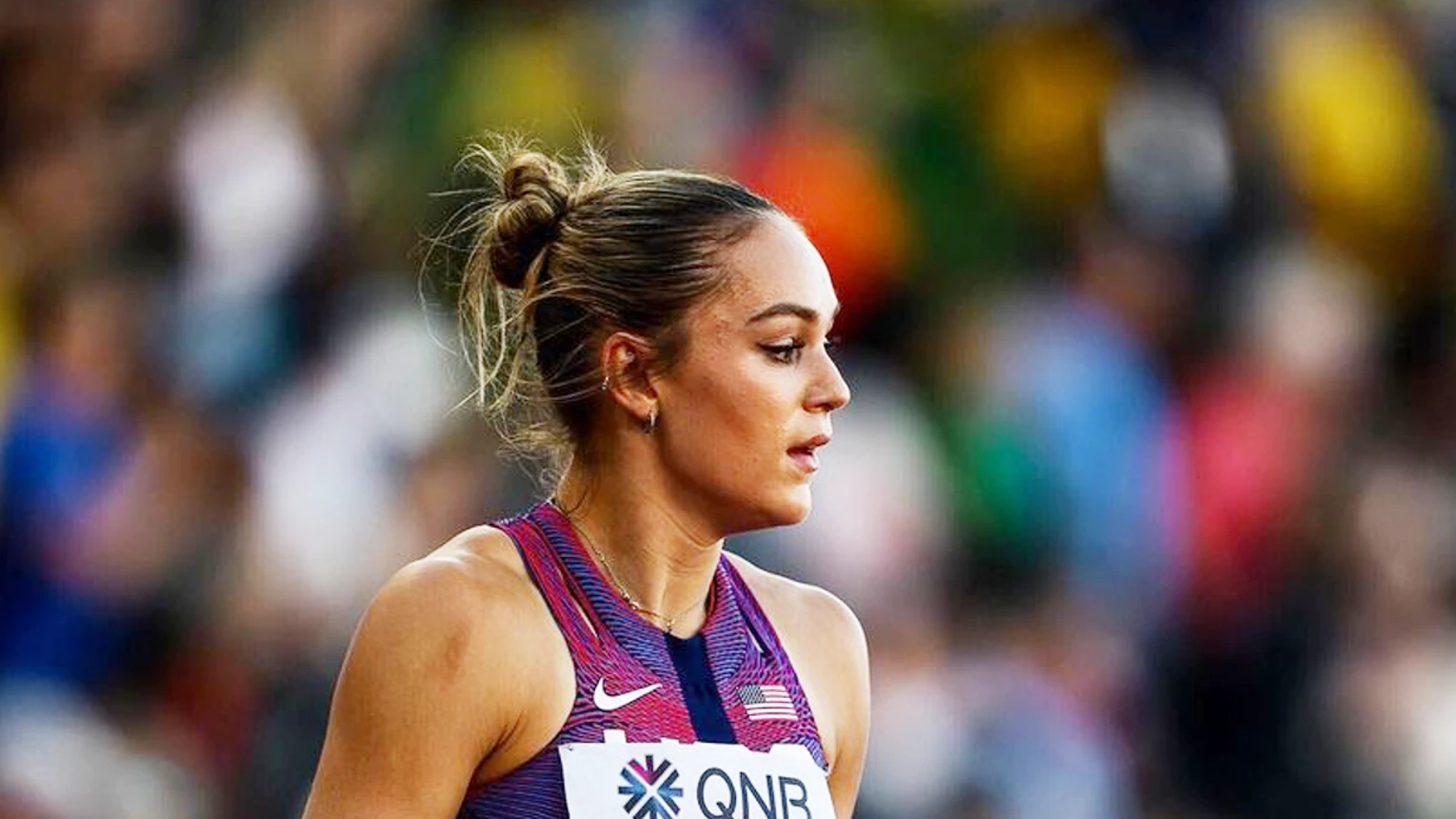Abby Steiner of USA at the World Athletics Championships Oregon 2022