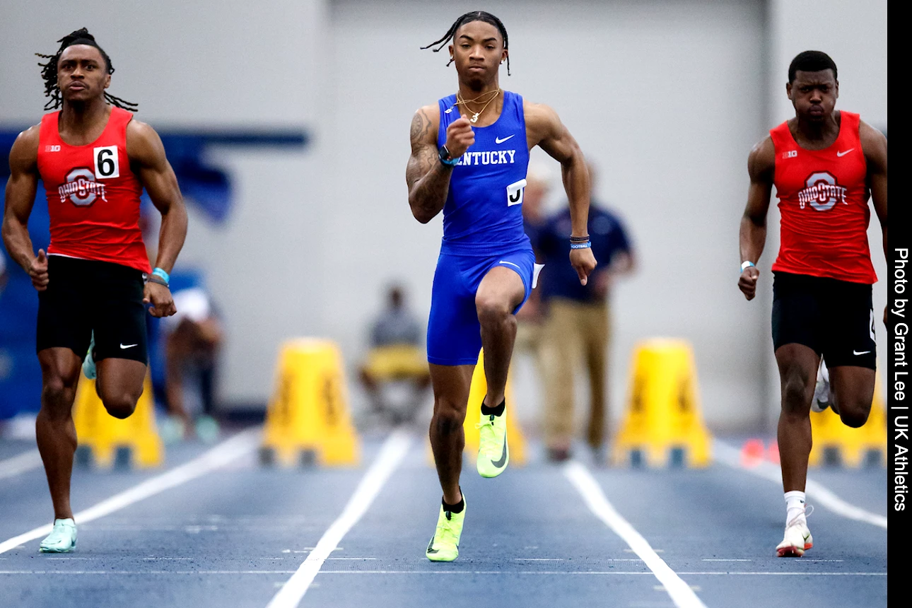 Jordan Anthony and Kiara Grant run fast 60m dashes at 2023 Red Raider Open