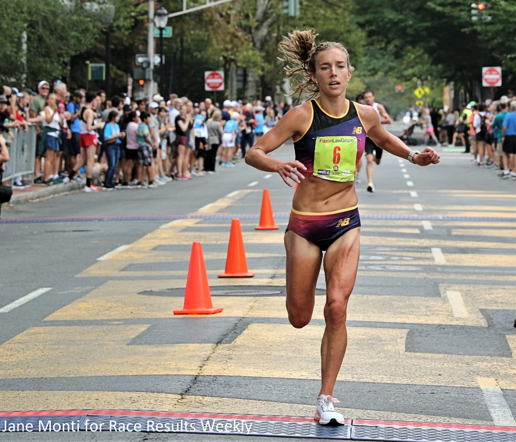 mily Sisson winning the 2022 USATF 20-K Championships