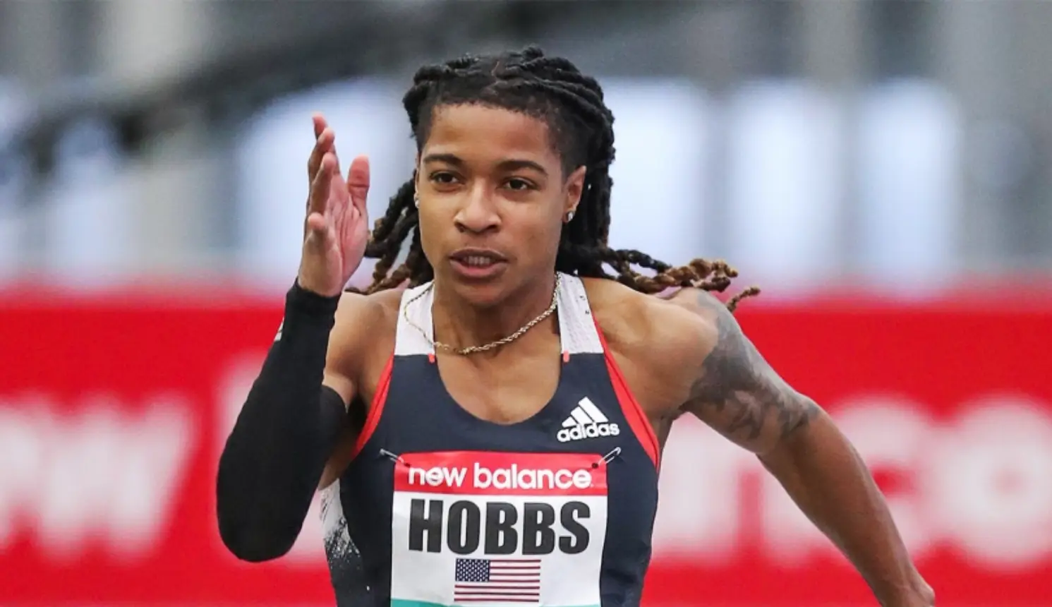 Aleia Hobbs stormed to 60m success at the US Indoor Championships 2023