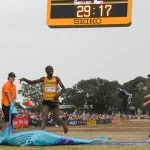 Jacob Kiplimo of Uganda winning the 2023 World Athletics Cross Country Championships