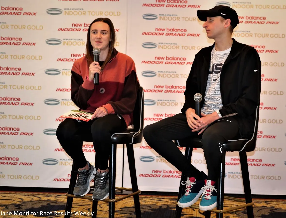 Laura Muir and Woody Kincaid New Balance Indoor Grand Prix