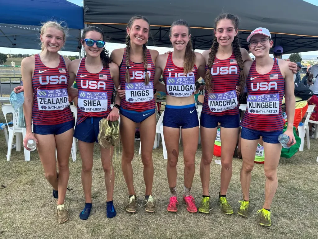 USA U20 women's team from the 2023 World Athletics Cross Country Championships