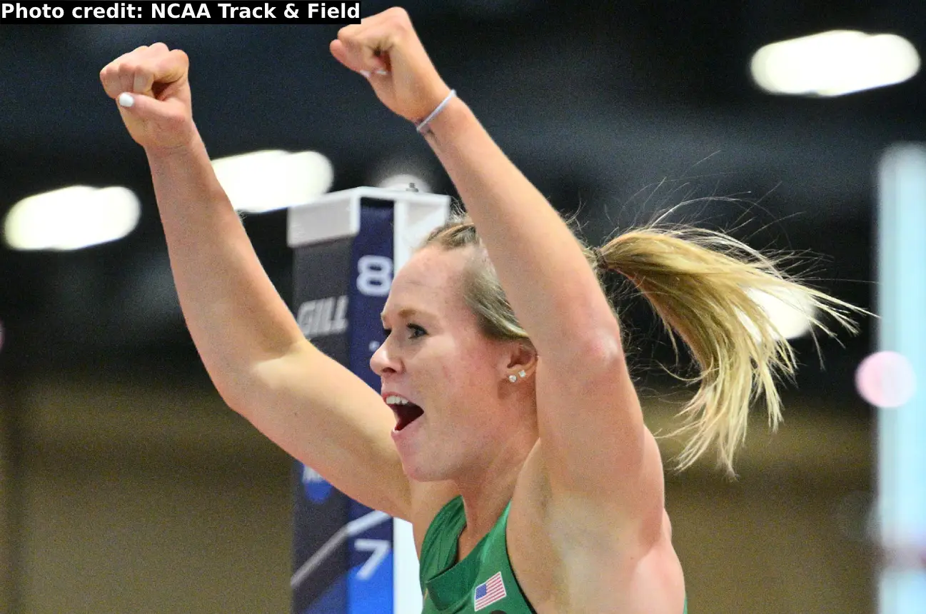 Notre Dame’s Jadin O’Brien wins NCAA Indoor Championships Pentathlon with 4512pts