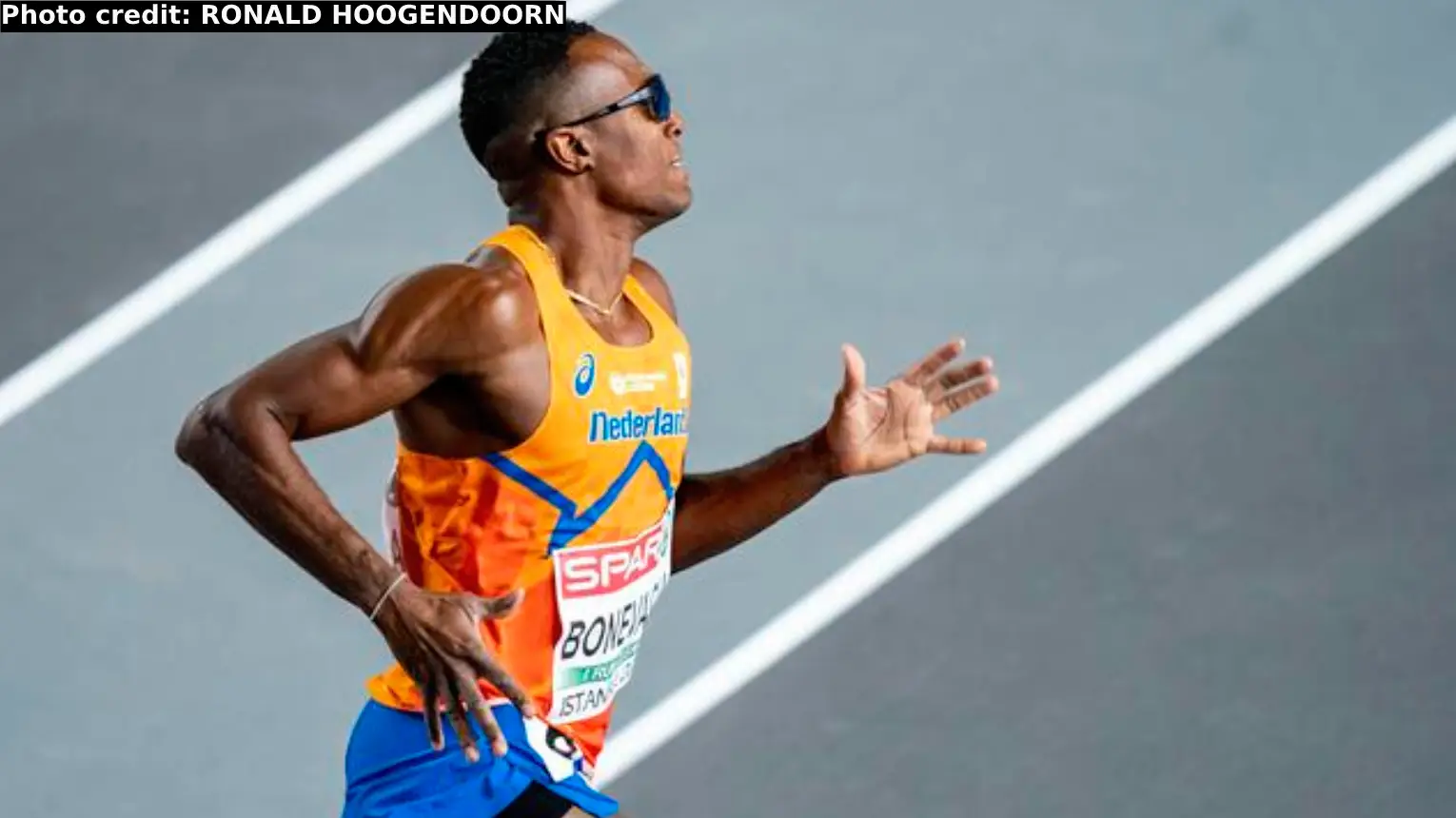 Liemarvin Bonevacia in 400m at the European Athletics Indoor Championships