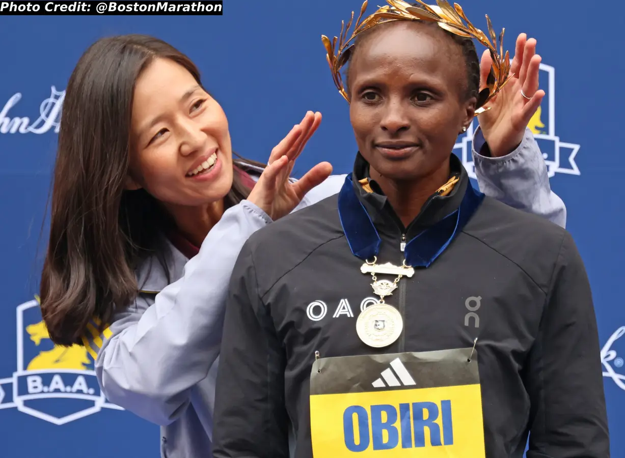 Latest 2023 Boston Marathon results; Evans Chebet and Hellen Obiri are