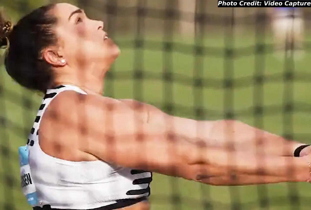 Brooke Andersen at Drake Relays 2023 in the women's Hammer Throw