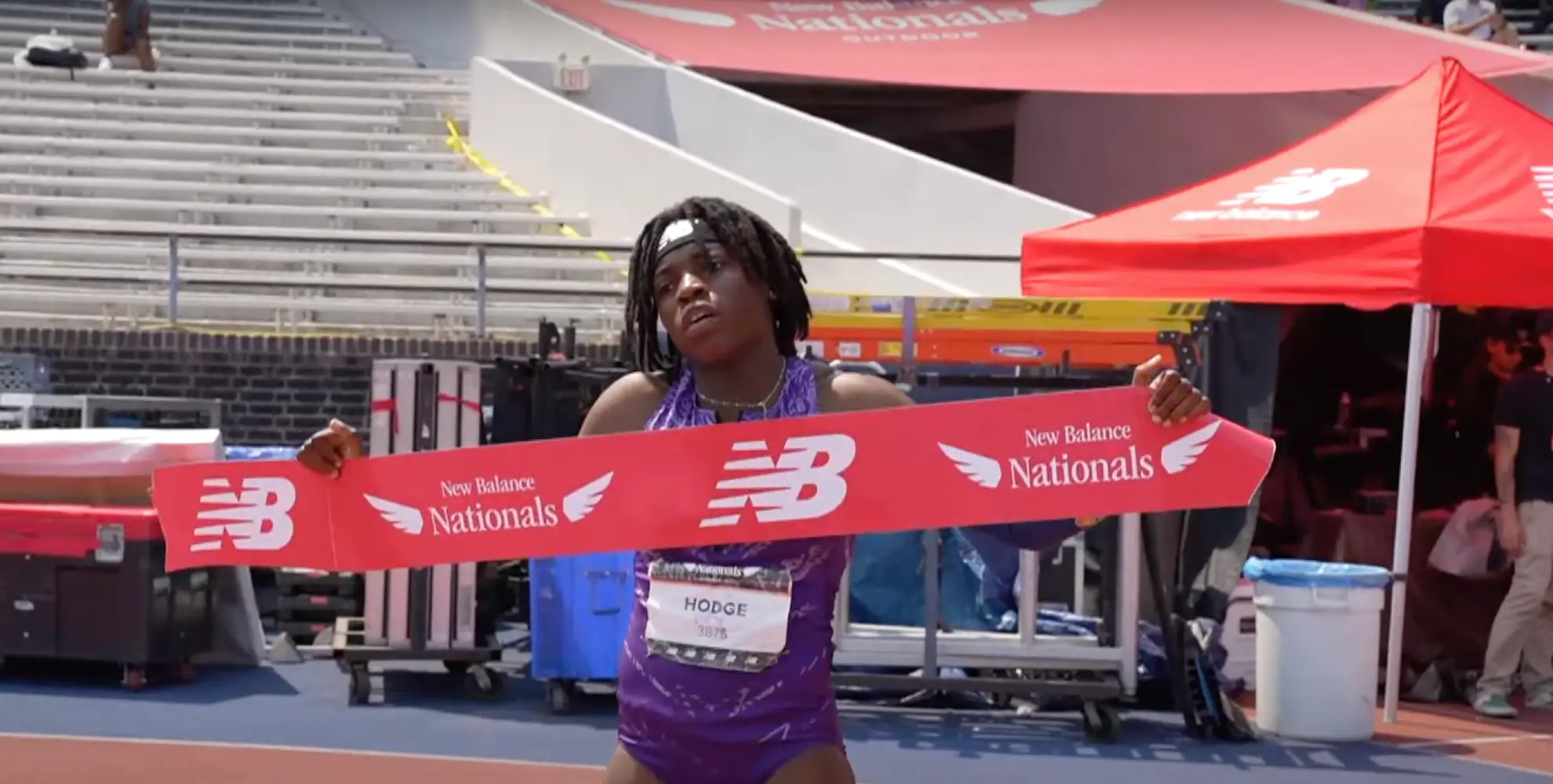 Adaejah Hodge wins New Balance Nationals Outdoor 200m title; Shawnti Jackson DQ